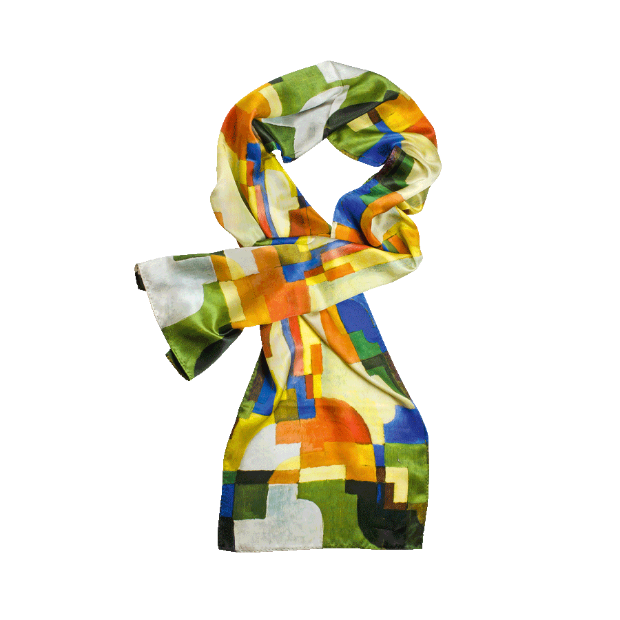 Produktabbildung 1 Seidenschal „Farbige Formen I“