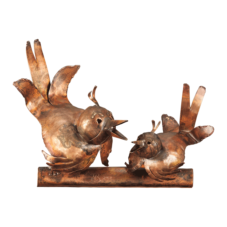 Produktabbildung 1 Skulptur „Spatzenpaar“