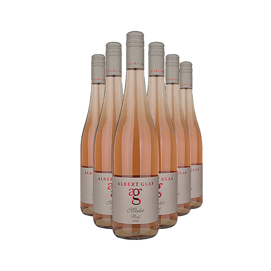 Produktabbildung 1 „Merlot Rosé“ – Wein des Monats August