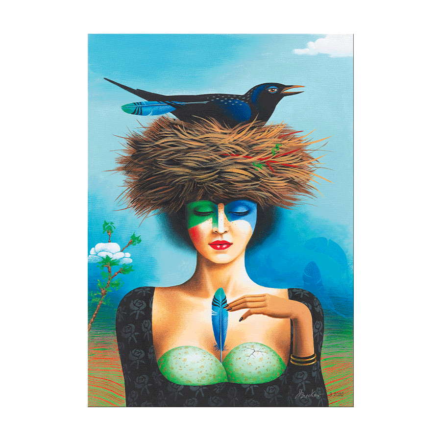 Produktabbildung 1 „Im Schutz der blauen Feder“ (2020)