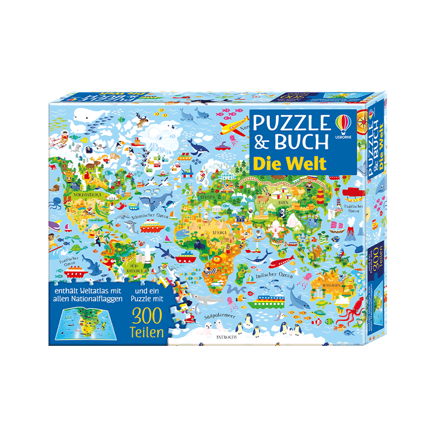 Produktabbildung 1 Puzzle & Buch „Die Welt“
