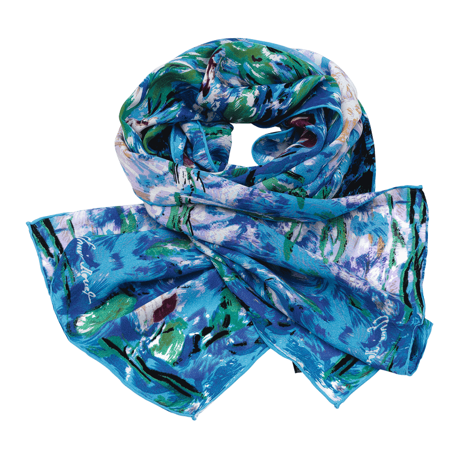 Produktabbildung 1 Seidenschal „Nympheas“