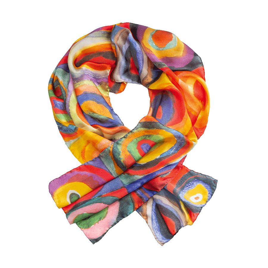 Produktabbildung 1 Seidenschal „Farbstudie Quadrate“