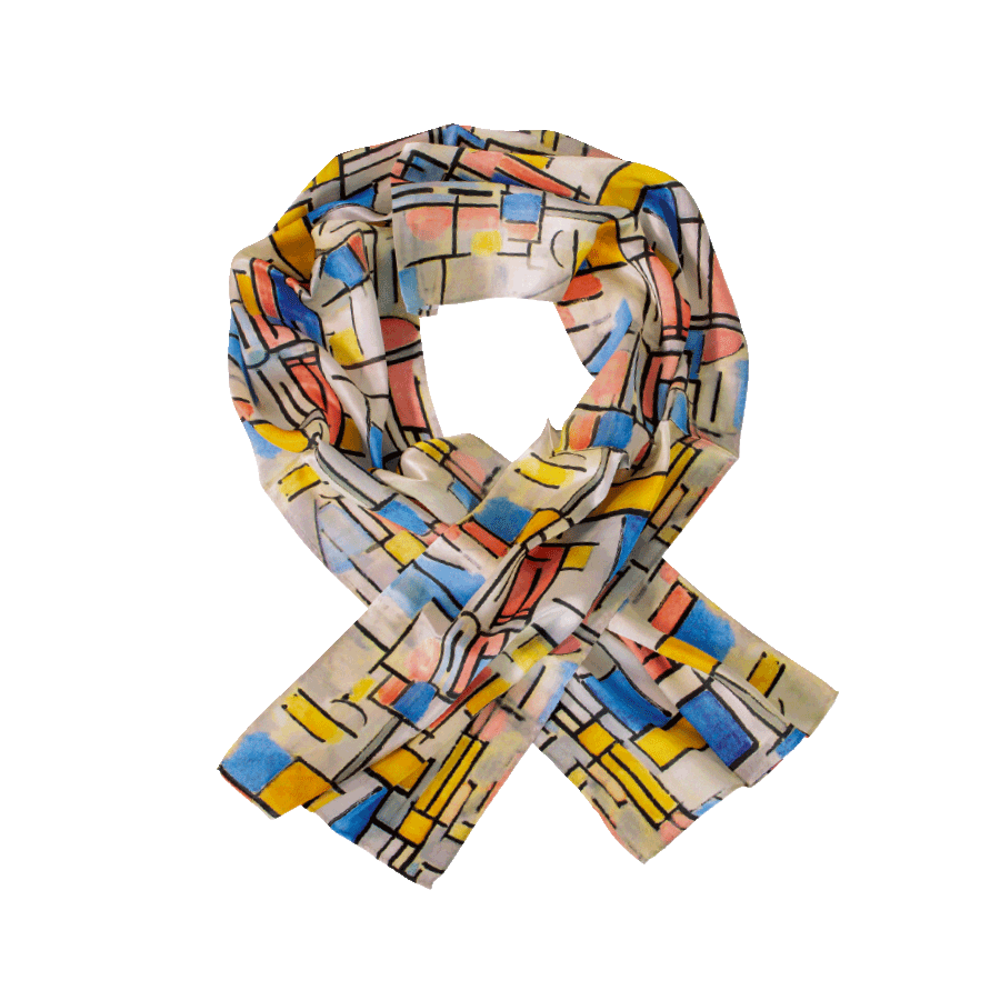 Produktabbildung 1 Seidenschal „Composition in Oval with Color Planes 1“