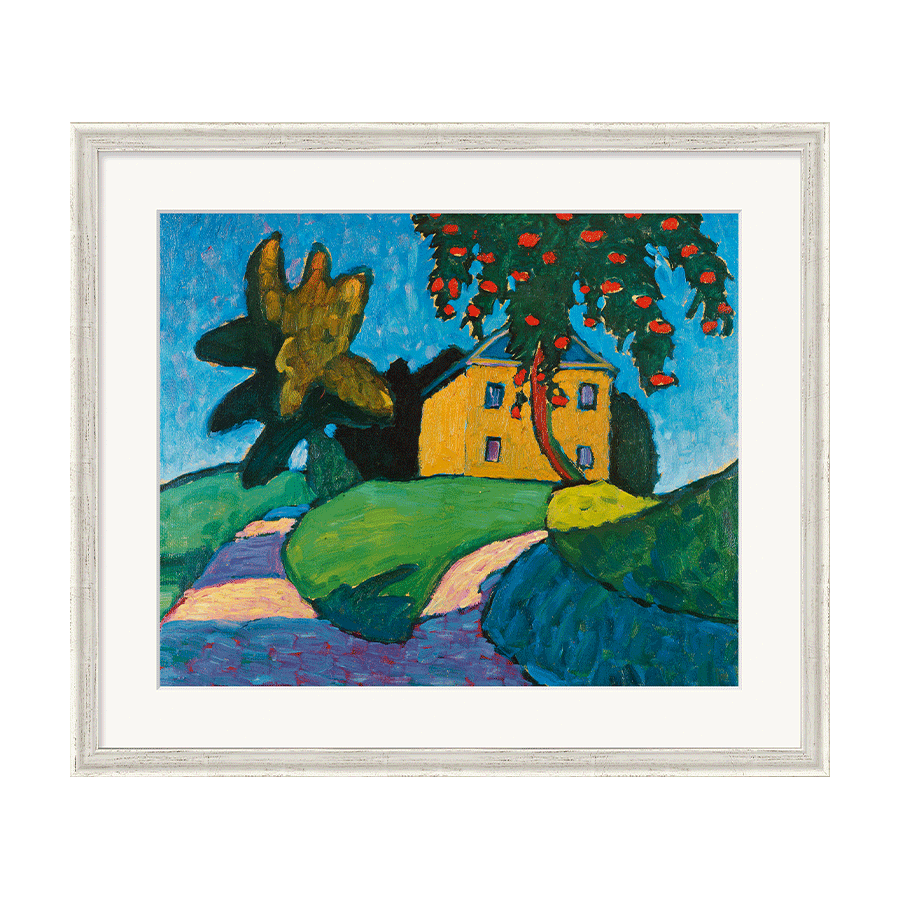 Produktabbildung 1 „Gelbes Haus mit Apfelbaum“ (um 1910)