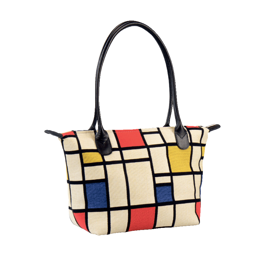 Produktabbildung 1 Künstler-Handtasche „Komposition in Rot, Blau und Gelb“