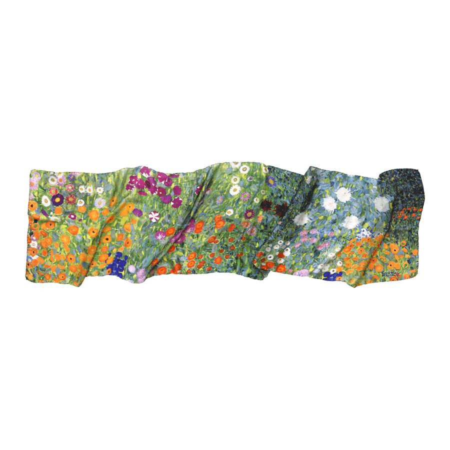 Produktabbildung 1 Seidenschal „Bauerngarten“