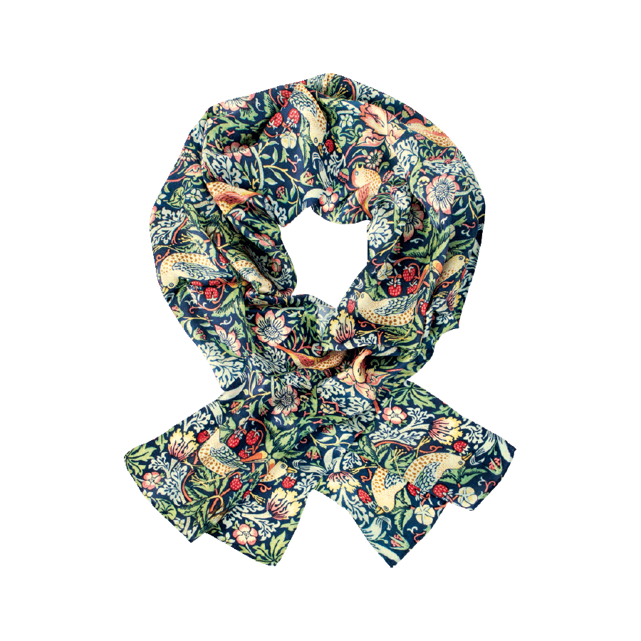 Produktabbildung 1 Seidenschal „Strawberry Thief“