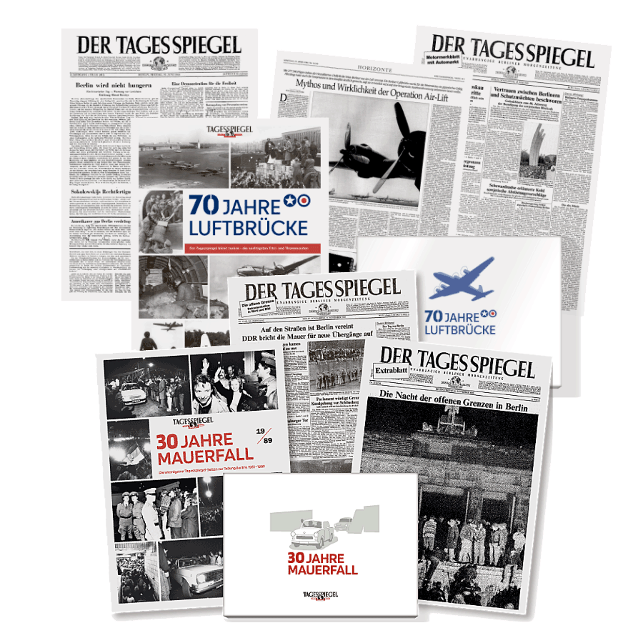 Produktabbildung 1 Tagesspiegel Paket - Dokumentation „30 Jahre Mauerfall“ und „70 Jahre Luftbrücke“
