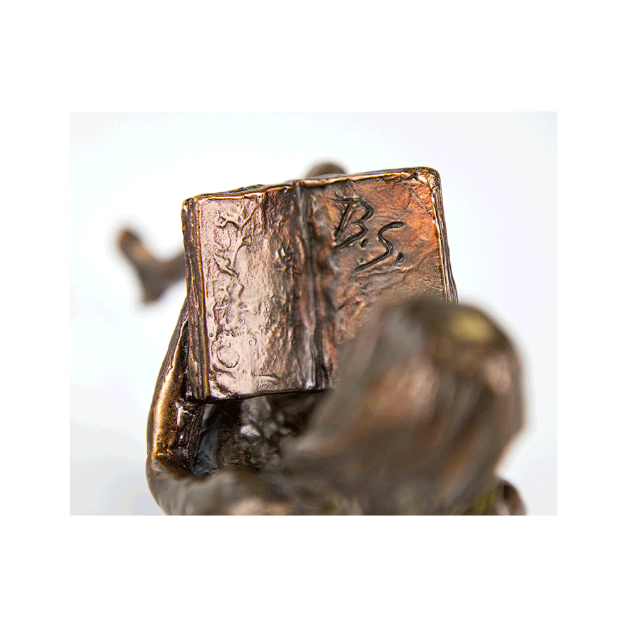 Produktabbildung 4 Skulpturenpaar Kantenhocker „Buchleser & Buchleserin“