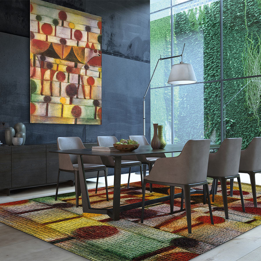 Produktabbildung 2 Künstler-Teppich „Kamel in rhythmischer Baumlandschaft“