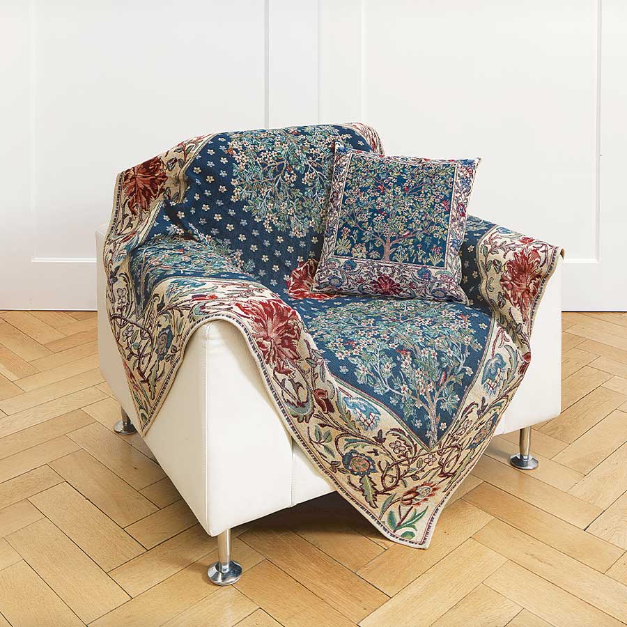 Produktabbildung 1 Wohnplaid und Kissenhülle „Tree of Life“ im Set