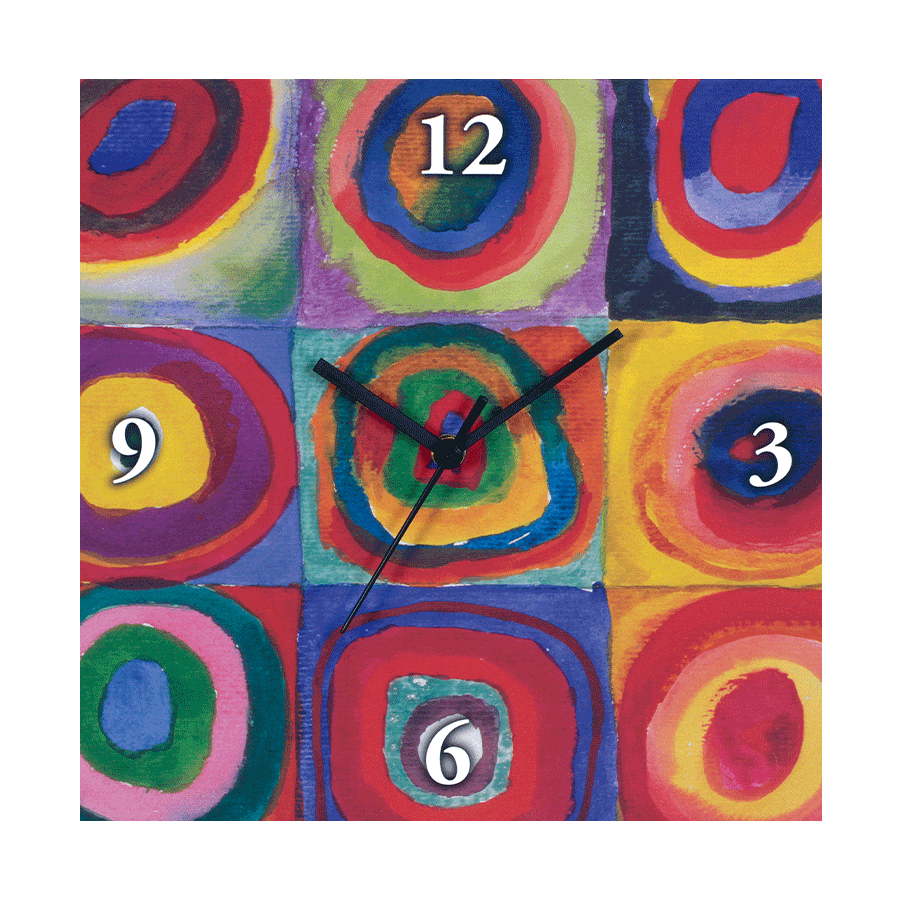 Produktabbildung 1 Wanduhr „Farbstudie Quadrate“