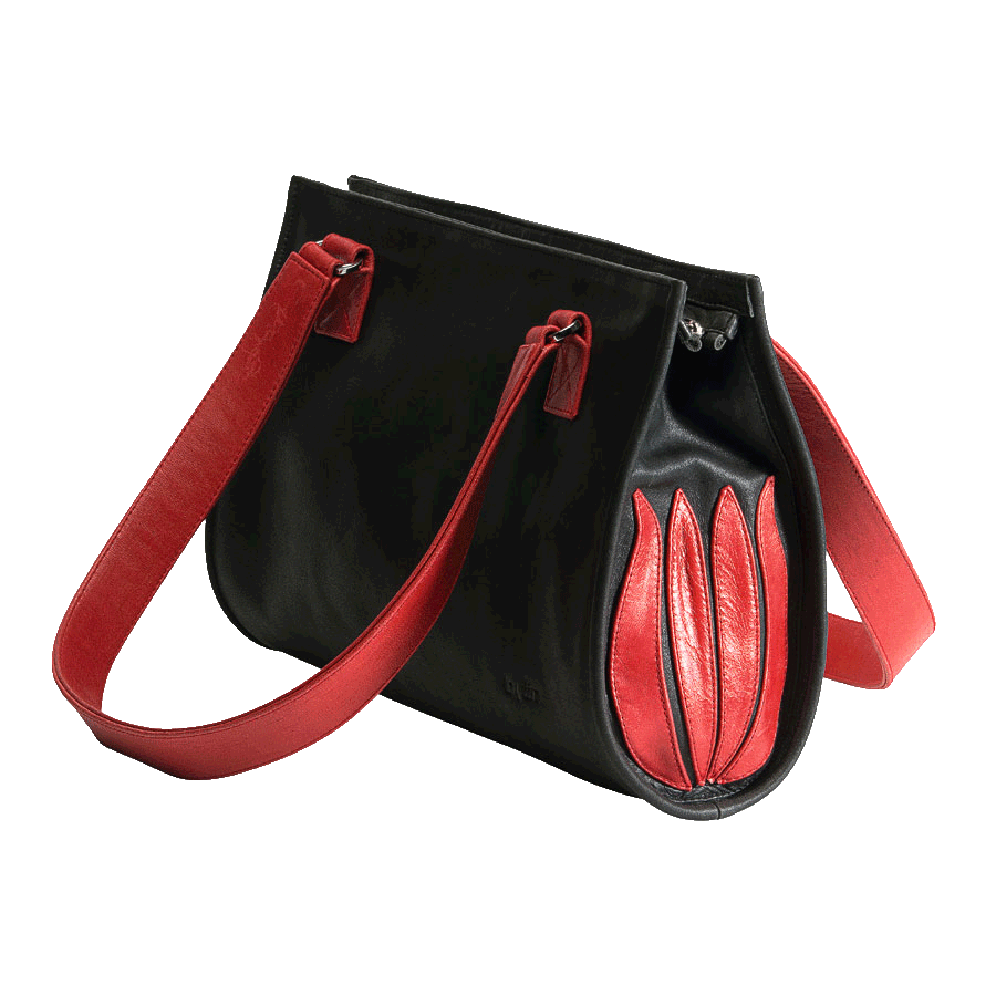 Produktabbildung 1 Handtasche „Black and Red Tulip“