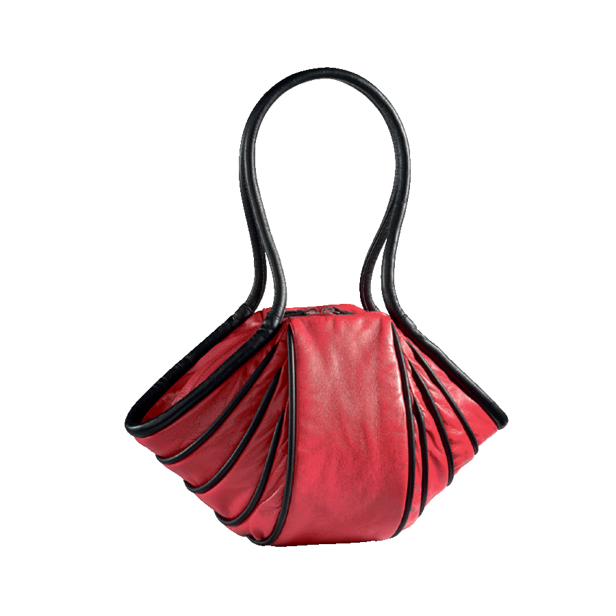 Produktabbildung 1 Handtasche „Lady Stripe“ rot/schwarz