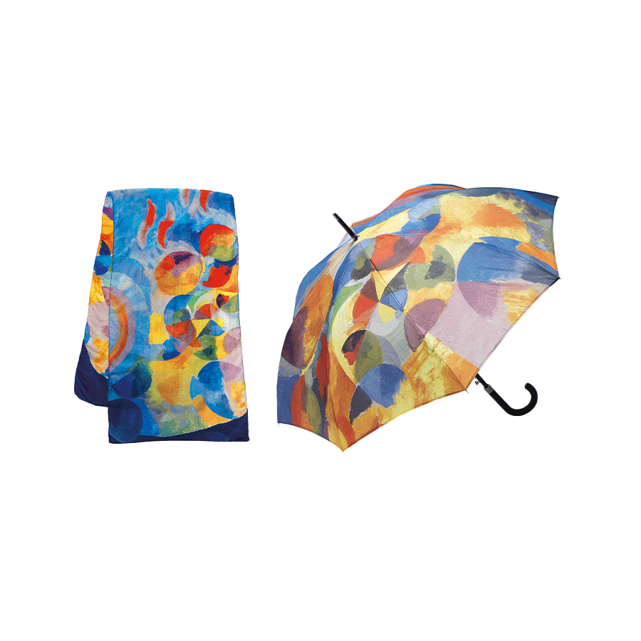 Produktabbildung 1 Seidenschal und Stockschirm „Formes Circulaires“ (1912) im Set