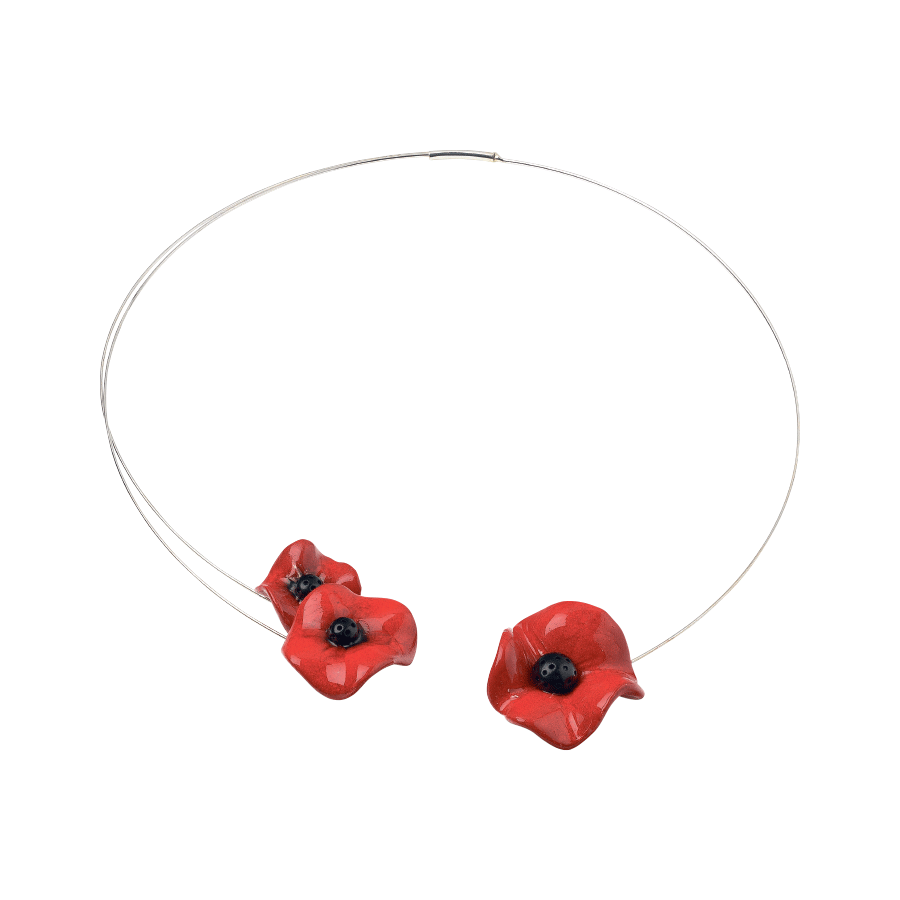 Produktabbildung: Collier „Mohnblüten“