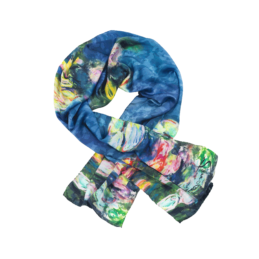 Produktabbildung 1 Seidenschal „Seerosen“