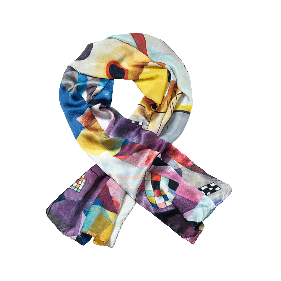 Produktabbildung 1 Seidenschal „Gelb-Rot-Blau“ (1925)