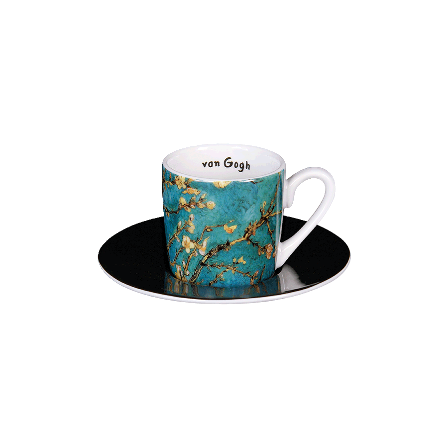 4-tlg. Espressotassen-Set nach Vincent van Gogh