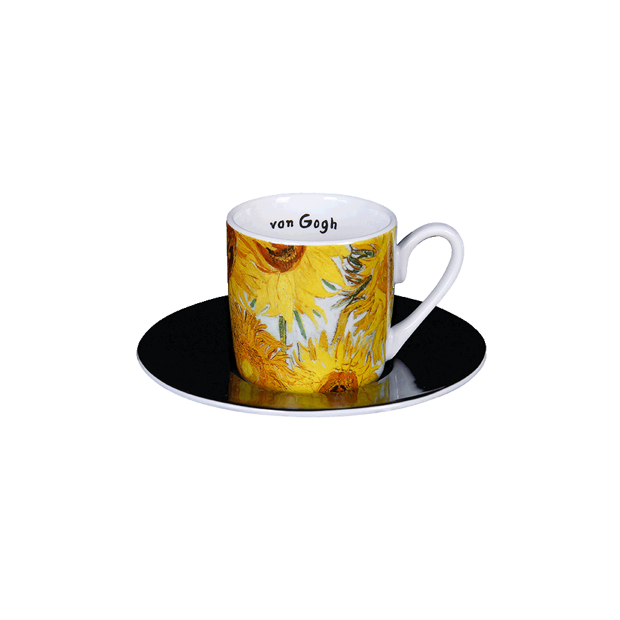 4-tlg. Espressotassen-Set nach Vincent van Gogh