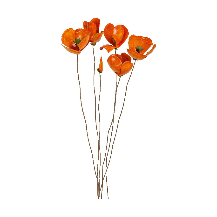 Produktabbildung 1 Gartenstecker „Orangefarbener Mohn“