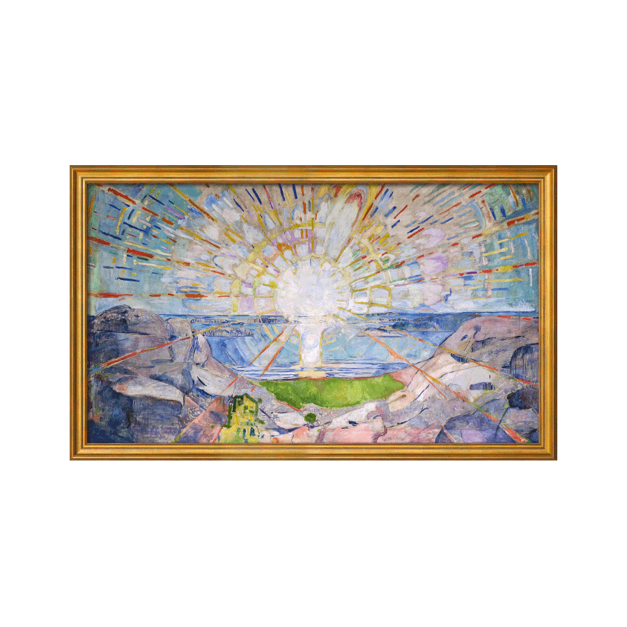 Produktabbildung 1 „Die Sonne“ (1918), goldfarbene Rahmung