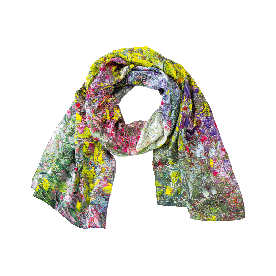 Produktabbildung 1 Seidenschal „Chemin Fleurie en Provence“