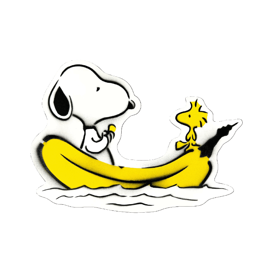 Produktabbildung 1 „Cut Out Snoopy & Woodstock Banane“