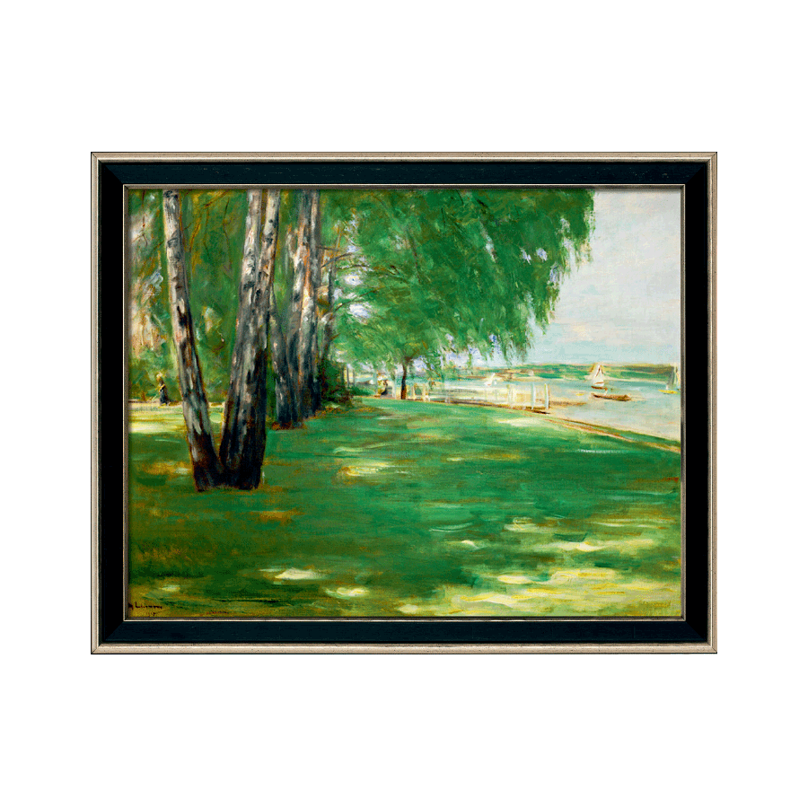 Produktabbildung 1 „Der Garten des Künstlers am Wannsee“ (1918), schwarz-silberne Rahmung