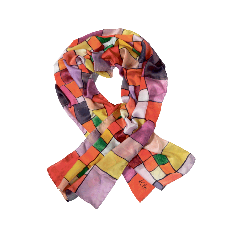 Produktabbildung 1 Seidenschal „Harmonie der nördlichen Flora“