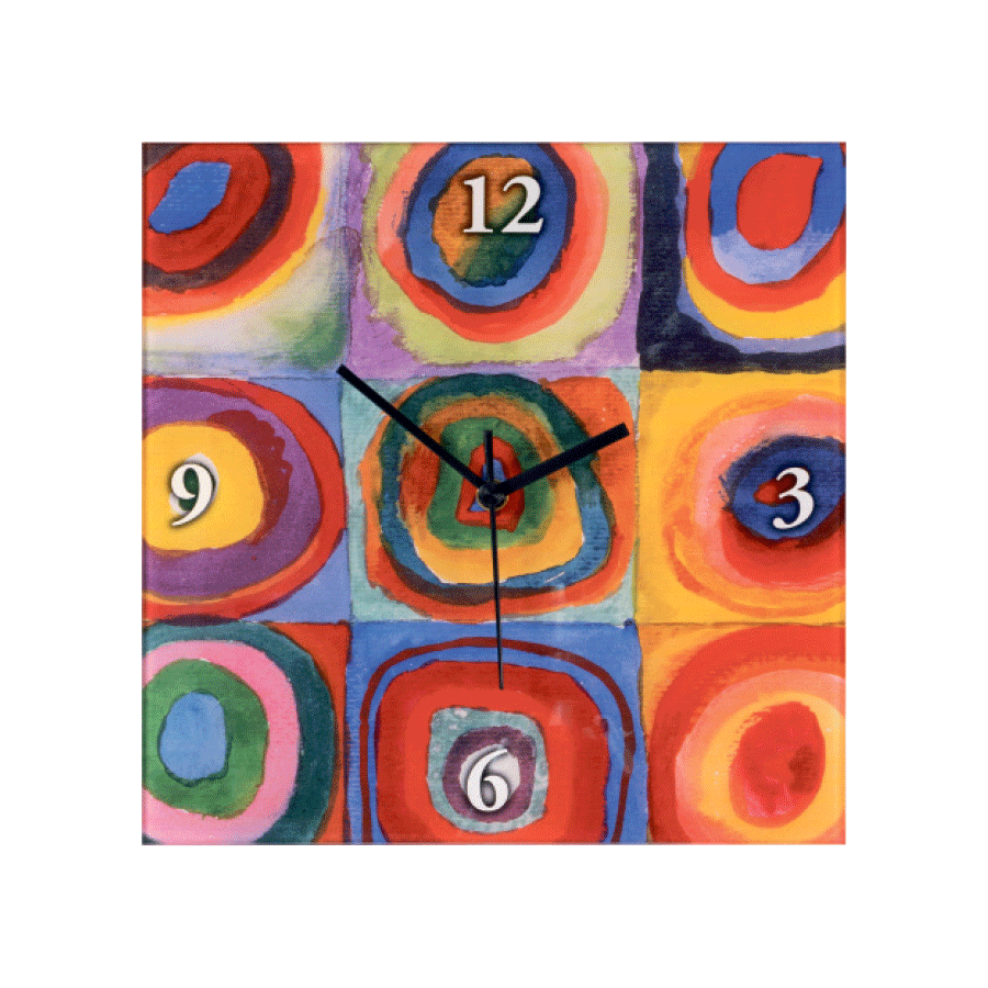 Produktabbildung: Wanduhr „Farbstudie Quadrate“