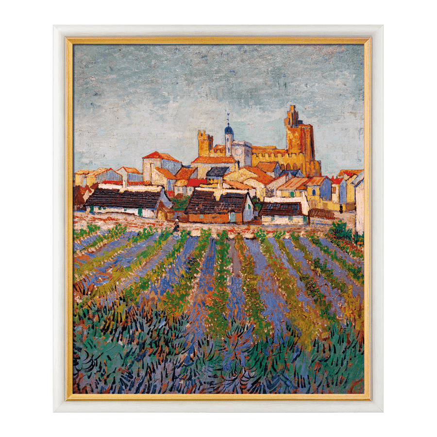 Produktabbildung 1 Gemälde „Blick auf Saintes-Maries-de-la-Mer“ (1888) von Vincent van Gogh