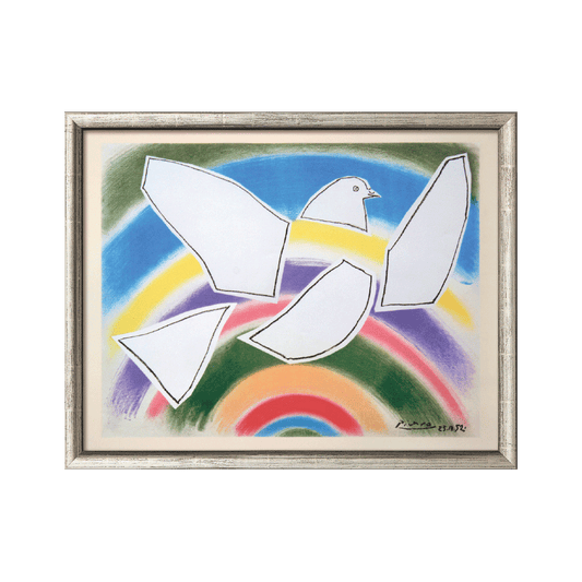 Produktabbildung: „Fliegende Taube im Regenbogen“ (1952)