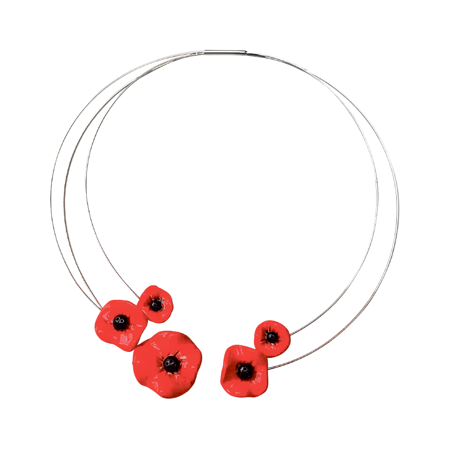 Produktabbildung: Collier „Mohnblütentraum“