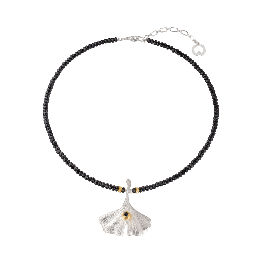 Produktabbildung: Collier „Ginkgo mit Onyx“