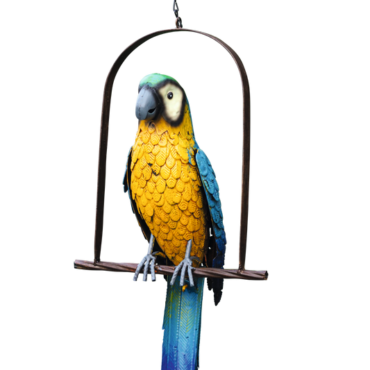 Produktabbildung: Gartenstecker „Papagei auf Schaukel“