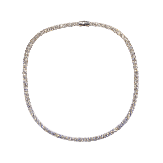 Diamantierte Kette silber