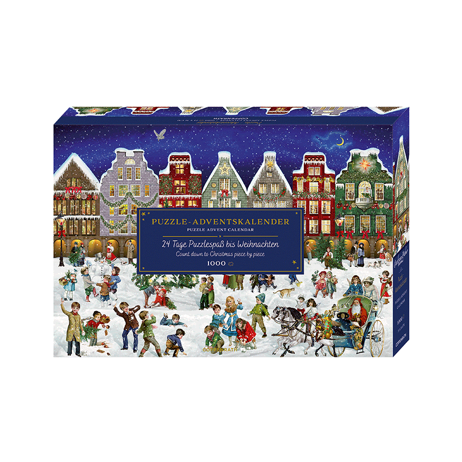 Puzzle-Adventskalender - Winterabend in der Stadt