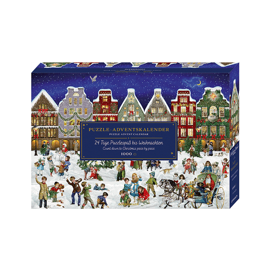 Puzzle-Adventskalender - Winterabend in der Stadt