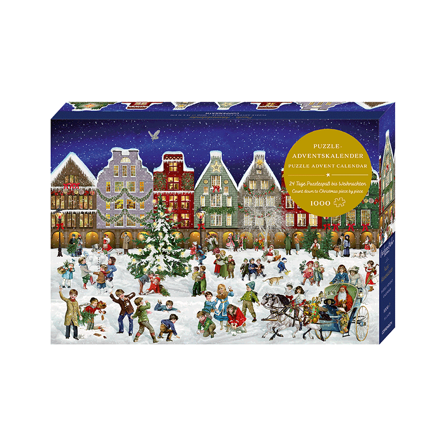 Puzzle-Adventskalender - Winterabend in der Stadt