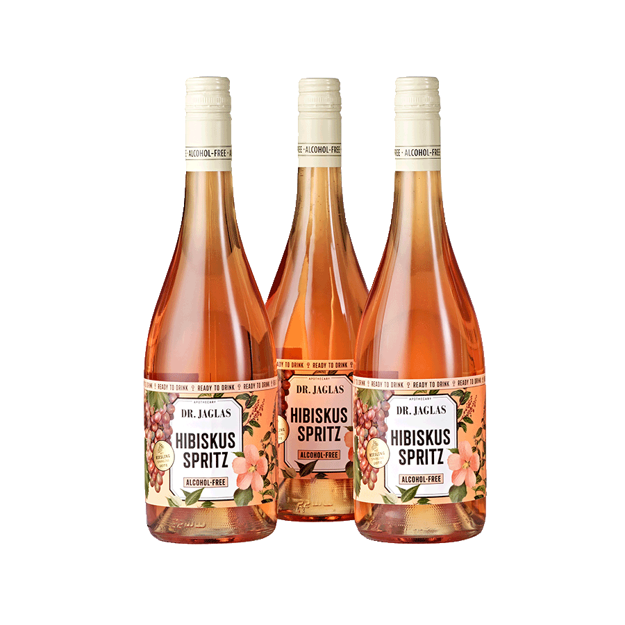 „Hibiskus Spritz“ (Alkoholfreier Wein-Aperitif)