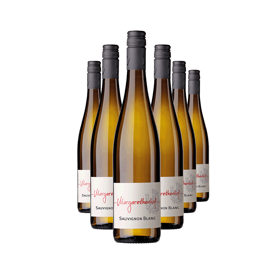 Produktabbildung: 6 Flaschen „Margarethenhof Sauvignon Blanc, BIO“ – Wein des Monats September