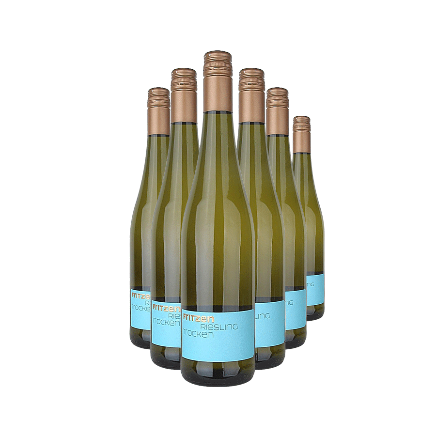 Produktabbilung 6 Flaschen: Weinauswahl „Fritzen Riesling“ Wein des Monats September