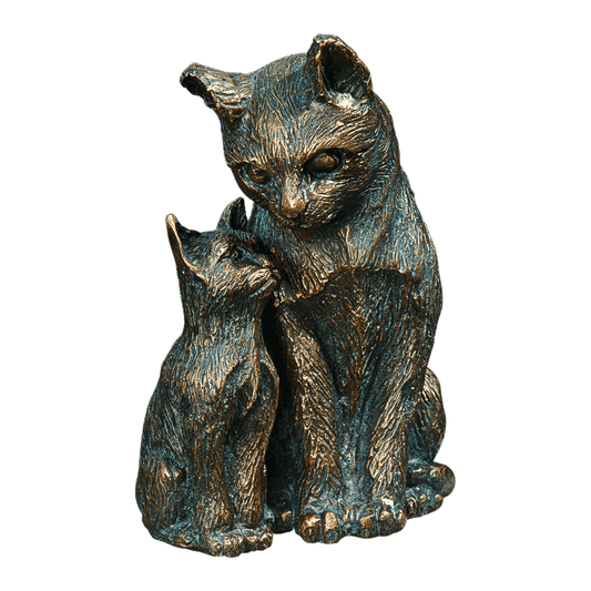 Gartenskulptur „Katze mit Jungem“