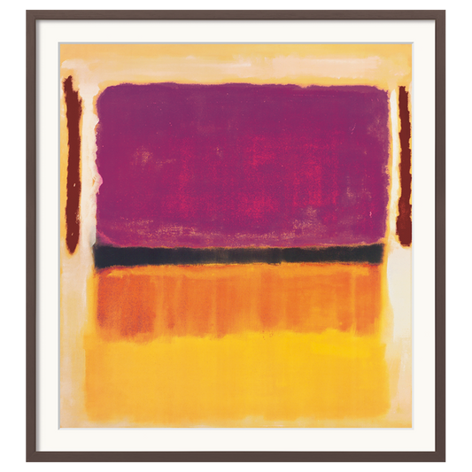 „Untitled (Violet, Black, Orange, Yellow on white and Red)“ (1949)