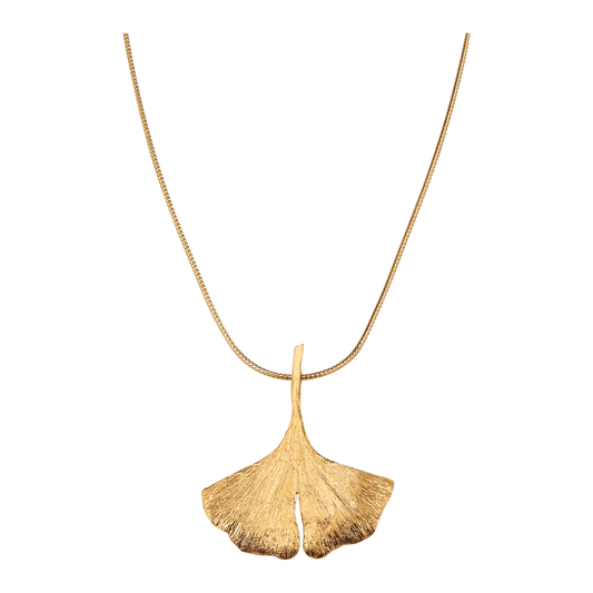 Collier „Ginkgo“ in 925er-Sterlingsilber, vergoldet