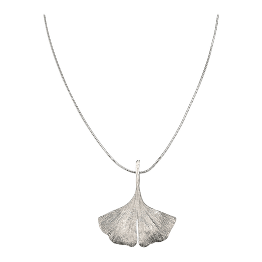 Collier „Ginkgo“ in 925er-Sterlingsilber