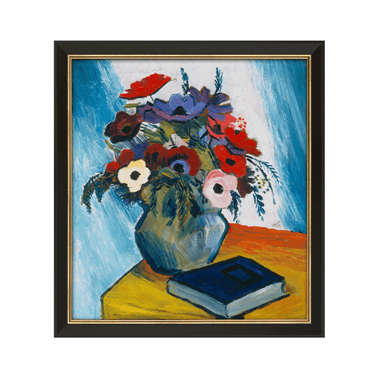 „Stillleben mit Anemonen und blauem Buch“ (1911)