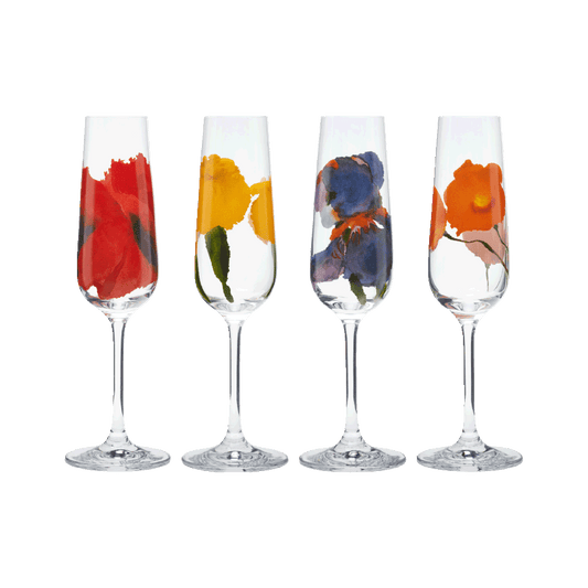 Sektglas-Set „Sommerblumen“